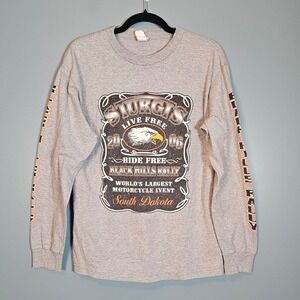 Sturgis Black Hills Rally 2006 Long Sleeve Graphic T Shirt Men's Medium